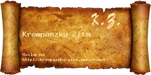 Krompaszky Zita névjegykártya